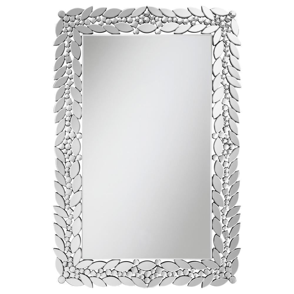 Glistening Leaf Frame Wall Mirror (31.5" x 46.5")