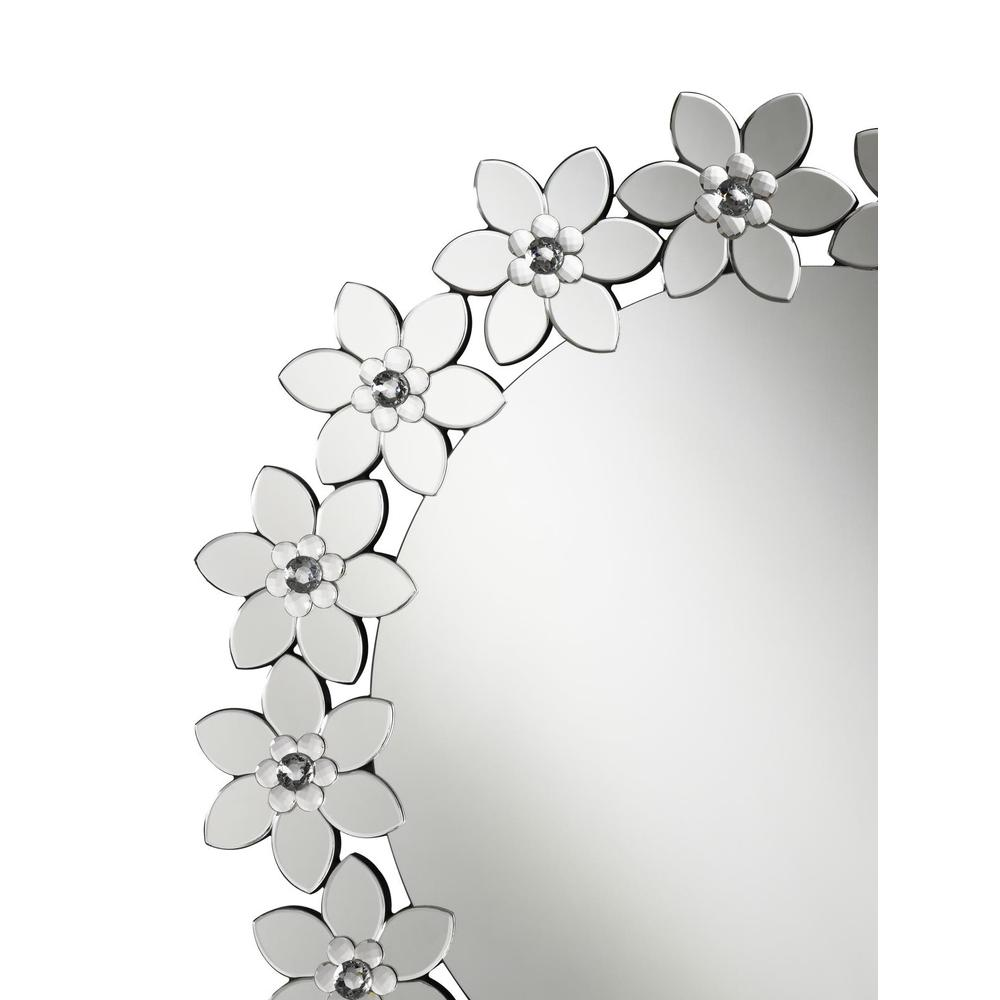 Enchanted Bloom Round Wall Mirror (35.5")