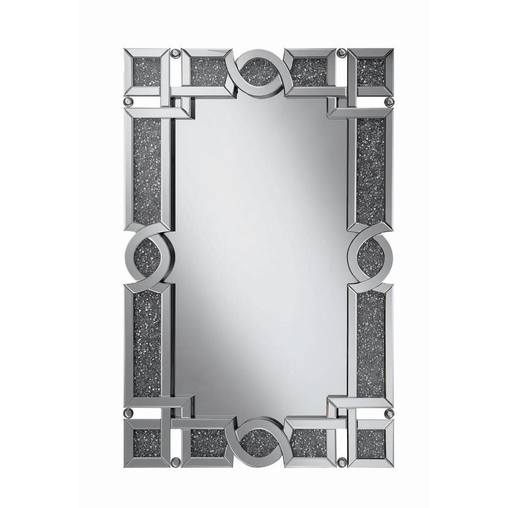Silver - Interlocking Elegance Wall Mirror (31.5" x 47.25")