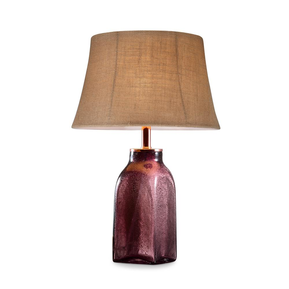 Chic Vibrant Glass Table Lamp (25")
