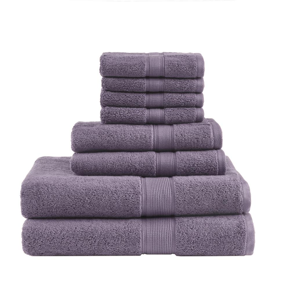 Signature Cotton Towel Set (8 Piece) Purple