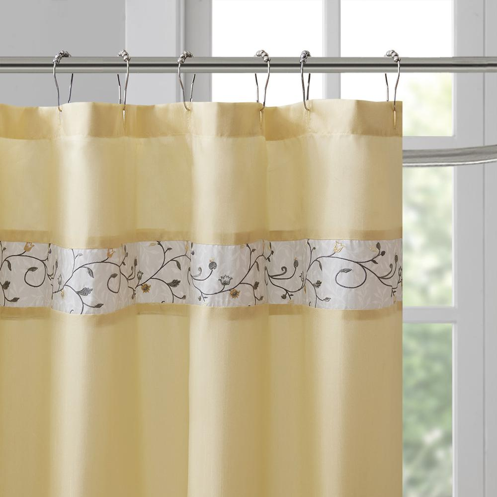 Soft Yellow Bliss Floral Shower Curtain (72" x 72")