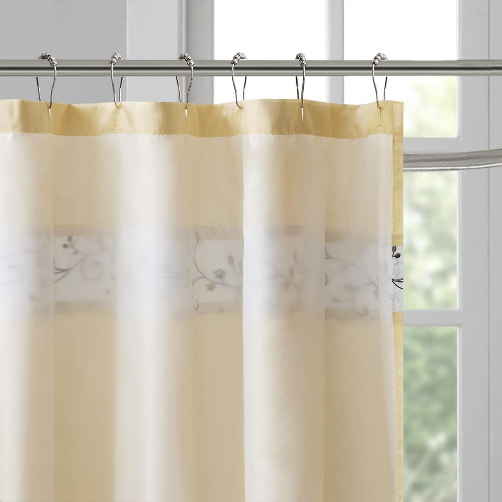 Soft Yellow Bliss Floral Shower Curtain (72" x 72")
