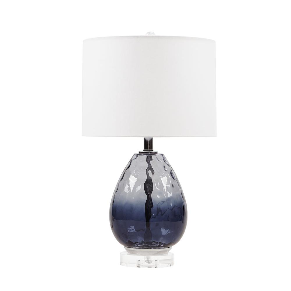 Blue Ombre Horizon Glass Table Lamp (24")