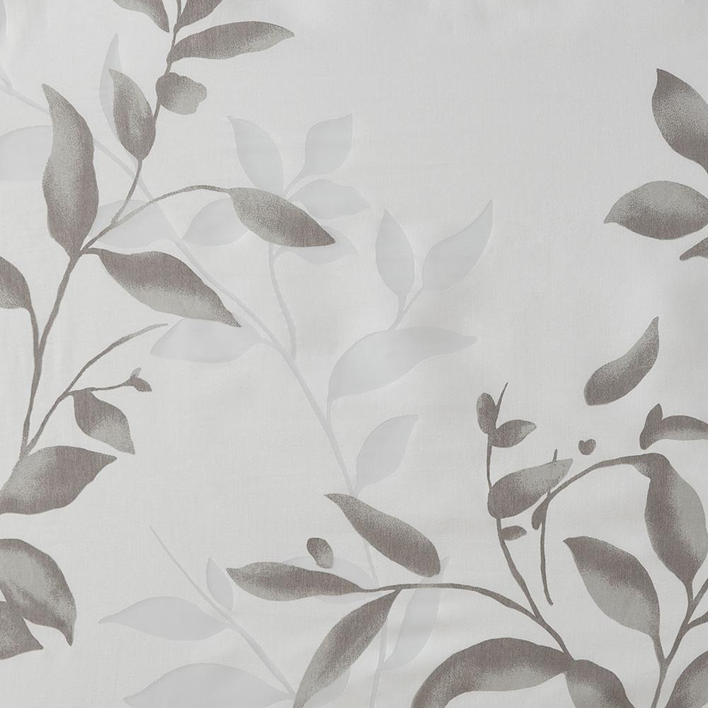 Soft Grey Floral Shower Curtain (72"x72")