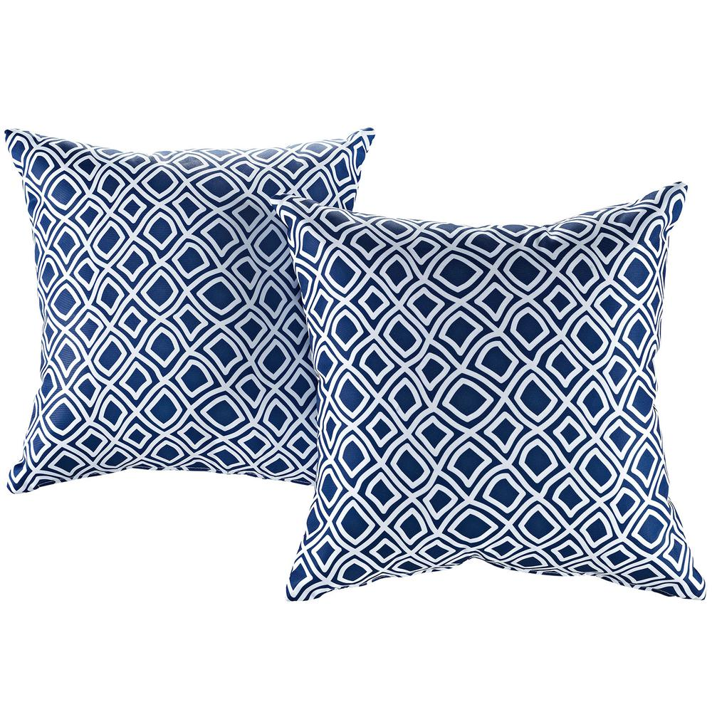 Palace Chic Decorative Pillows Set (Blue & White)