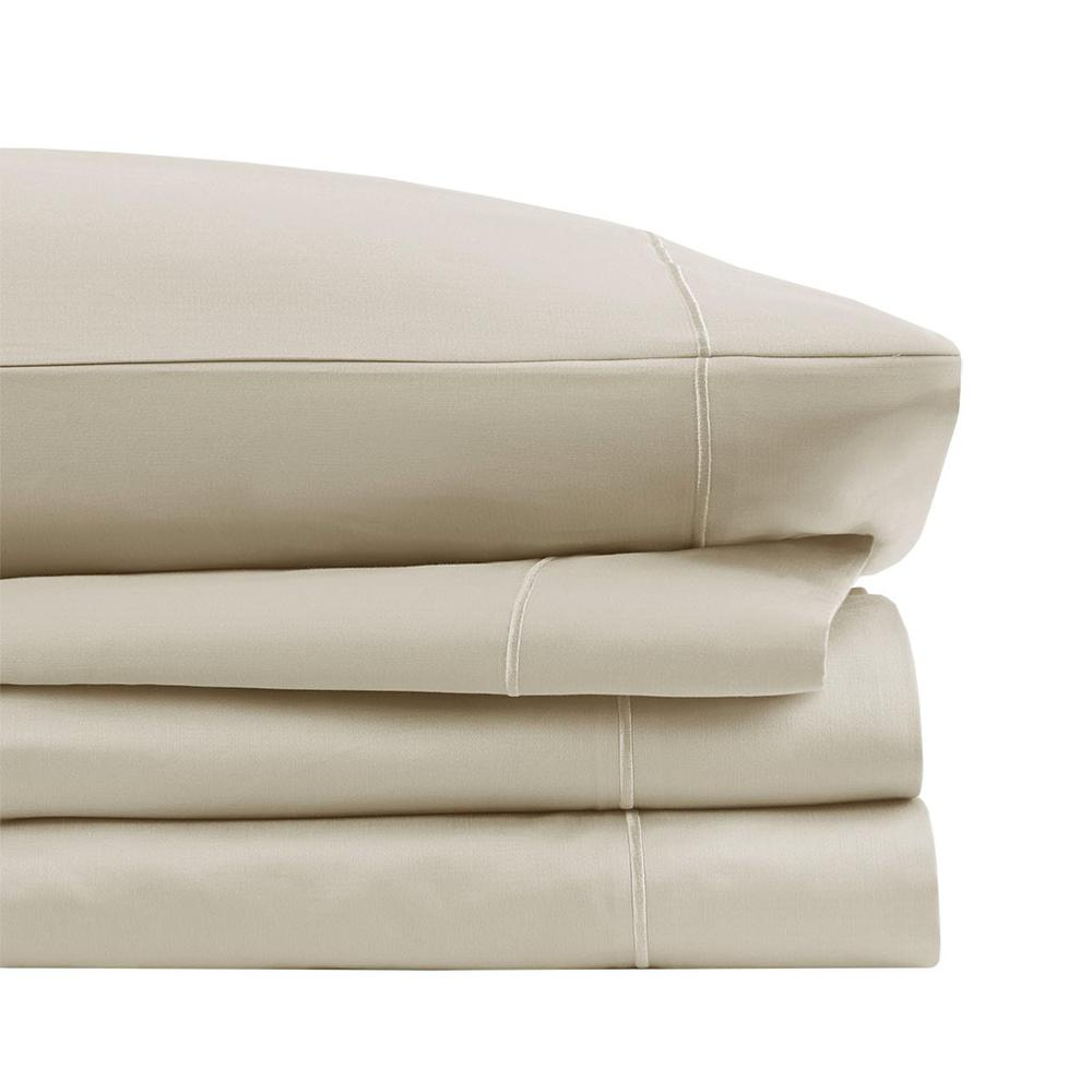 Ivory - Ultra Soft Antibacterial Pima Cotton Sheet Set with Baratta Hem Stitching (Cal King)