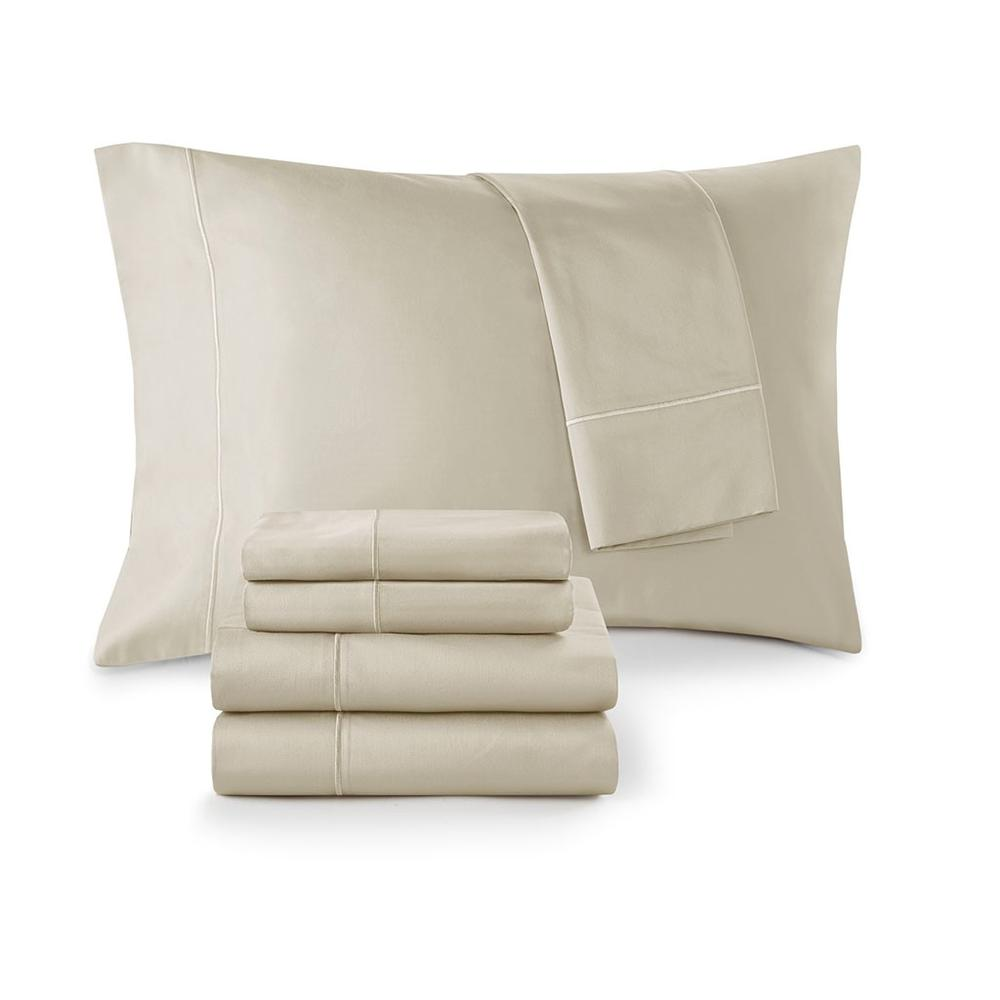 Ivory - Ultra Soft Antibacterial Pima Cotton Sheet Set with Baratta Hem Stitching (Queen)