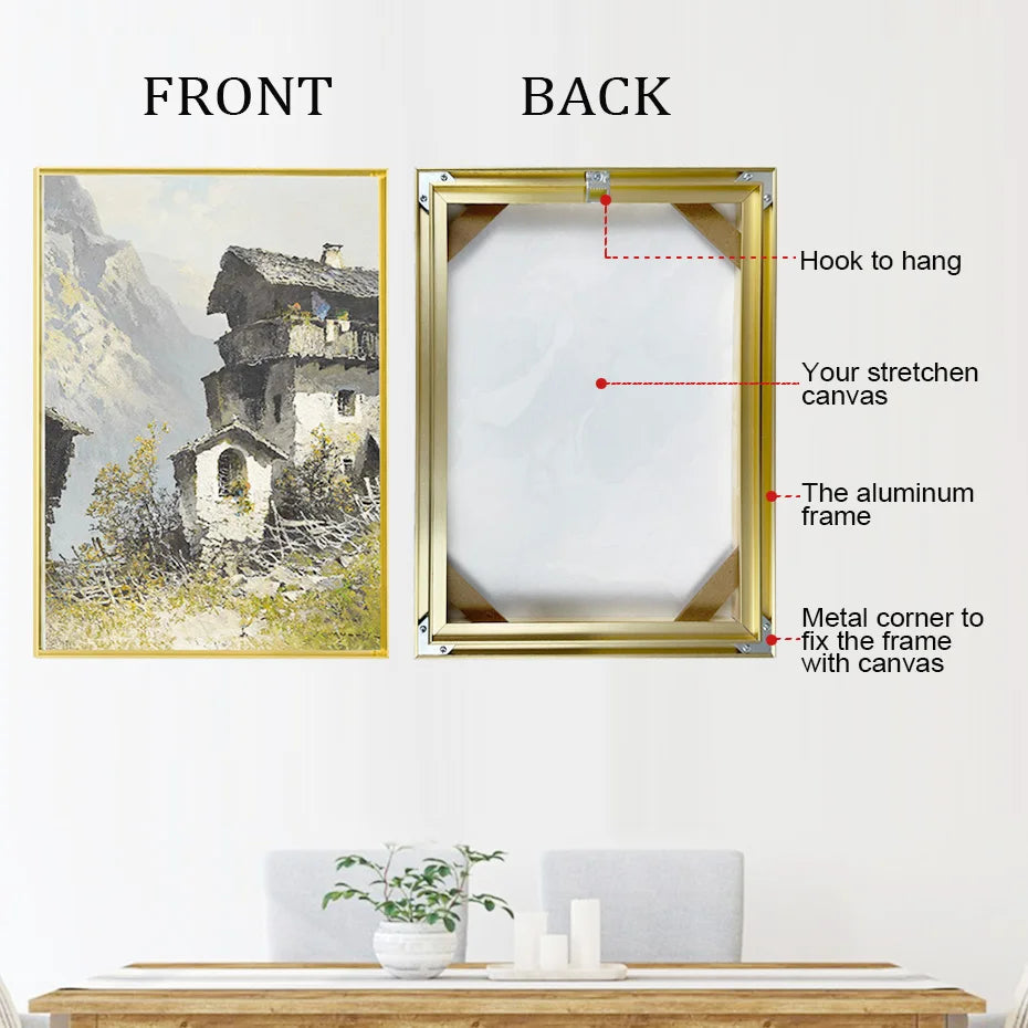 Silver - Contemporary Canvas Floater Frame DIY Kit