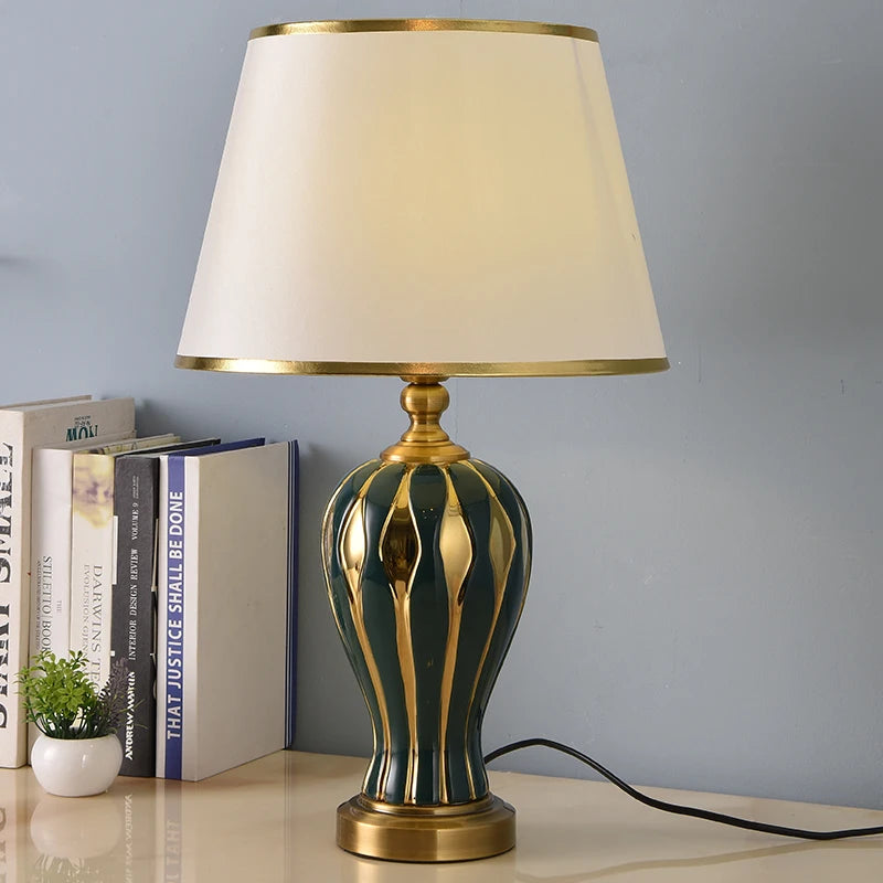 Dark Green - Luxe Glow Modernista Table Lamp (1 Pc)