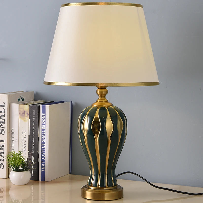 Dark Green - Luxe Glow Modernista Table Lamp (1 Pc)