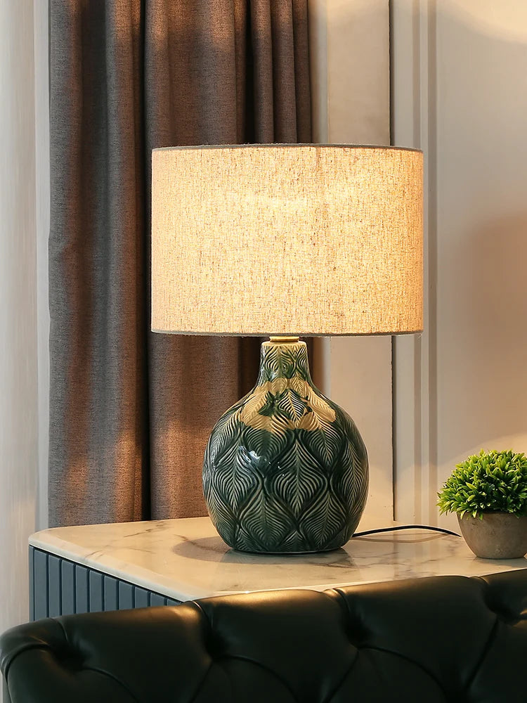 Green - Chic Radiant Realm Table Lamp (19.7")