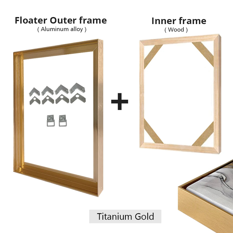 Silver - Contemporary Canvas Floater Frame DIY Kit