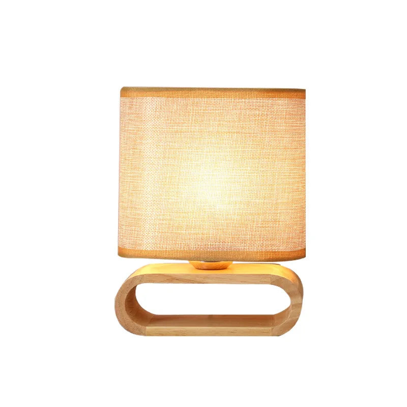 Elegant Eco-Friendly Wooden Table Lamp (12")