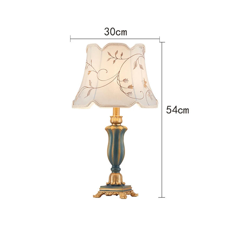 Beige with White - Chic European Inspired Table Lamp (21")
