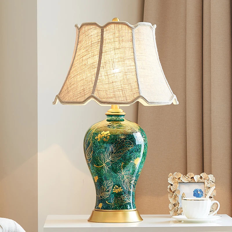 Green and Gold - Radiant Glimmer Table Lamp
