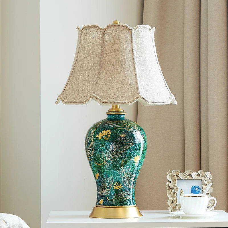 Green and Gold - Radiant Glimmer Table Lamp