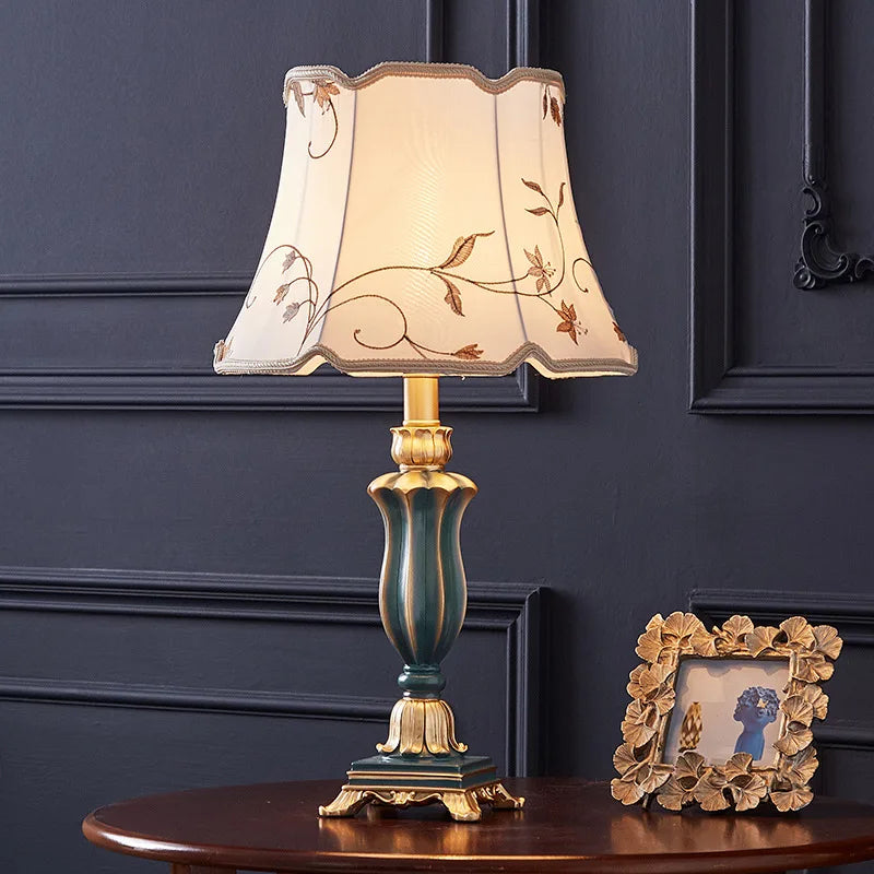 Blue with White - Chic European Inspired Table Lamp (21")