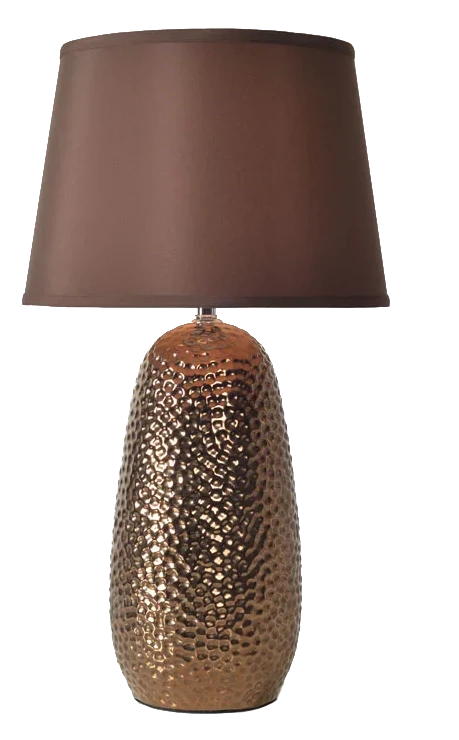 Brown - Luxurious Textured Design Table Lamp (25.6")